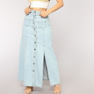Denim Maxi Skirt